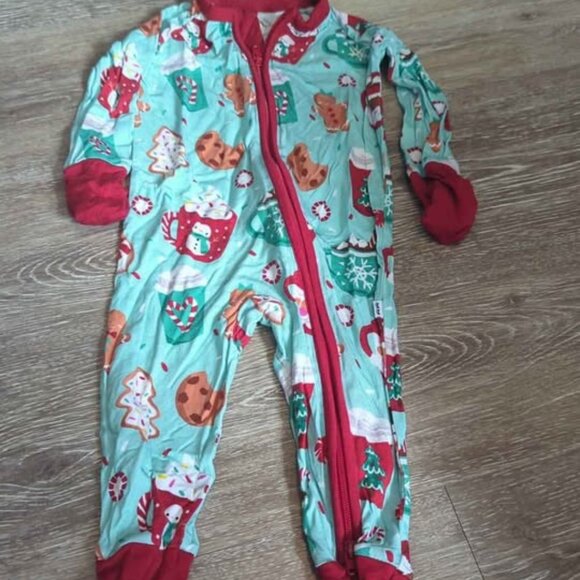 Little Sleepies 3-6 month Christmas Zippy - Picture 1 of 4